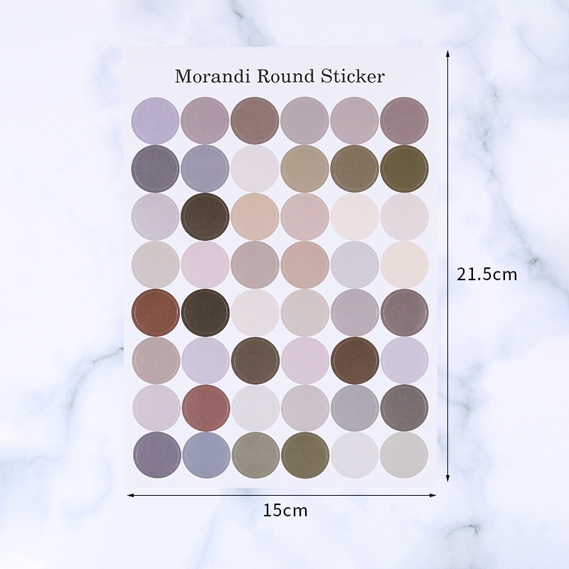 Sticker Chấm Bi Nhiều Màu Sắc Dùng Trang Trí Sổ Tay/Nhật Ký