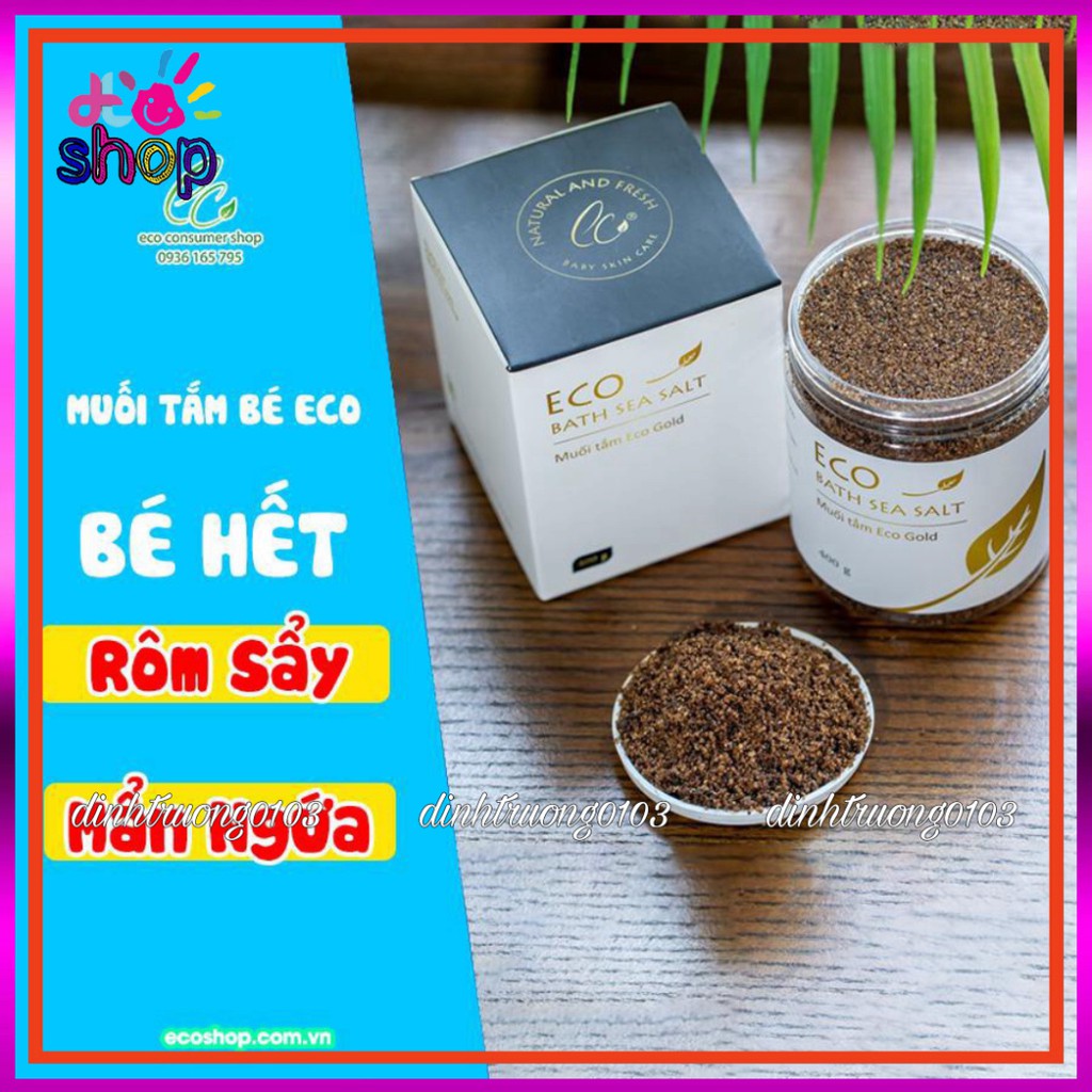 [COMBO 3 TẶNG 1] MUỐI TẮM BÉ ECO GOLD 400G TẶNG 1 MUỐI ECO 200G- DÙNG CHO TRẺ TỪ SƠ SINH,  GIẢM NHANH RÔM SẢY, MẨN NGỨA.