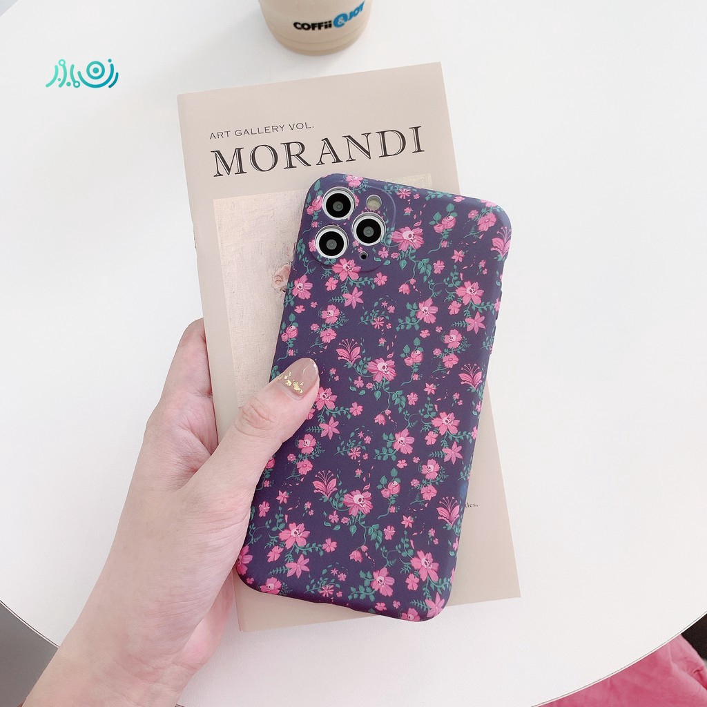 Ốp điện thoại TPU mềm họa tiết hoa lá cho iPhone SE 2 2020 11 Pro Max XR XS Max 7 8 P