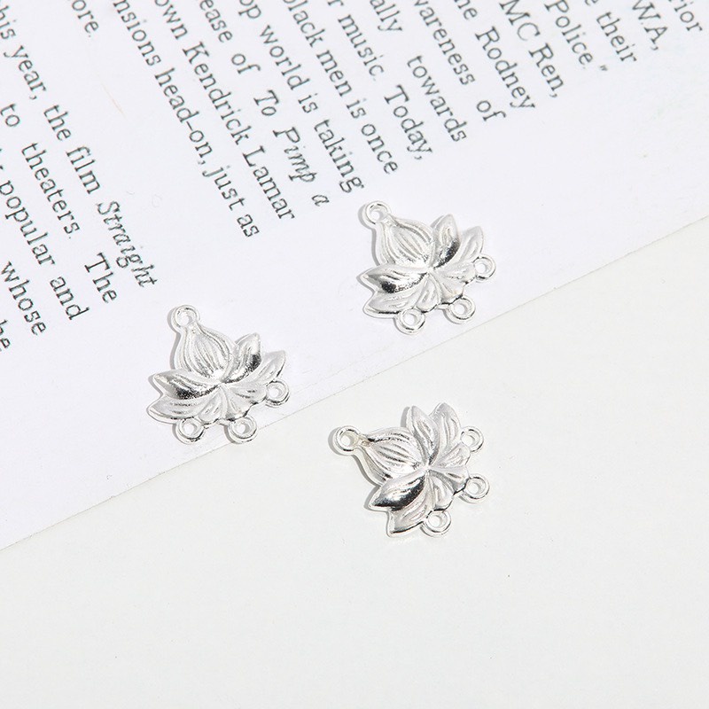 1 phiến đúc treo họa tiết hoa sen 12mm nguyên liệu làm trâm, làm trang sức