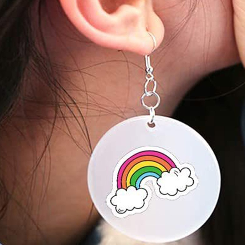 Set 324 Đĩa Tròn Acrylic Trong Suốt Làm Móc Khóa