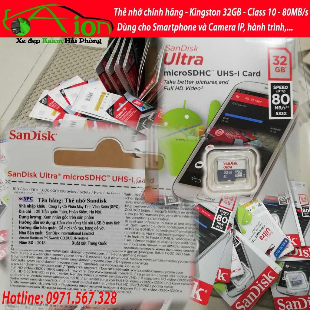 Thẻ nhớ Toshiba / Sandisk Micro-SD 32GB - Dùng Cho Điện Thoại, Camera Hành Trình, Cam IP | Thẻ Nhớ MSD32GB - Chính Hãng | BigBuy360 - bigbuy360.vn