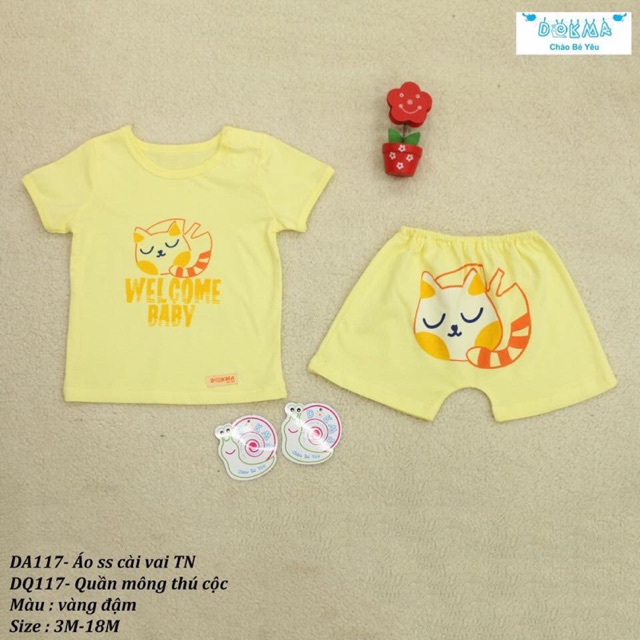 Set bộ bé gái Dokma vàng