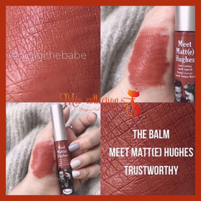 Son kem lì The Balm Meet Matte Hughes màu Trustworthy, Charming