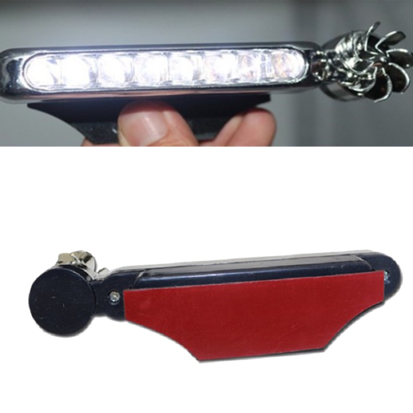 Đèn Pha DRL 8 LED Chạy Bằng Năng Lượng Gió Không Dây Cho Xe Hơi