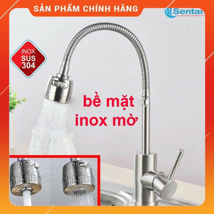 [SIÊU RẺ] Vòi rửa chén nóng lạnh lò xo inox 304 (cần mềm)