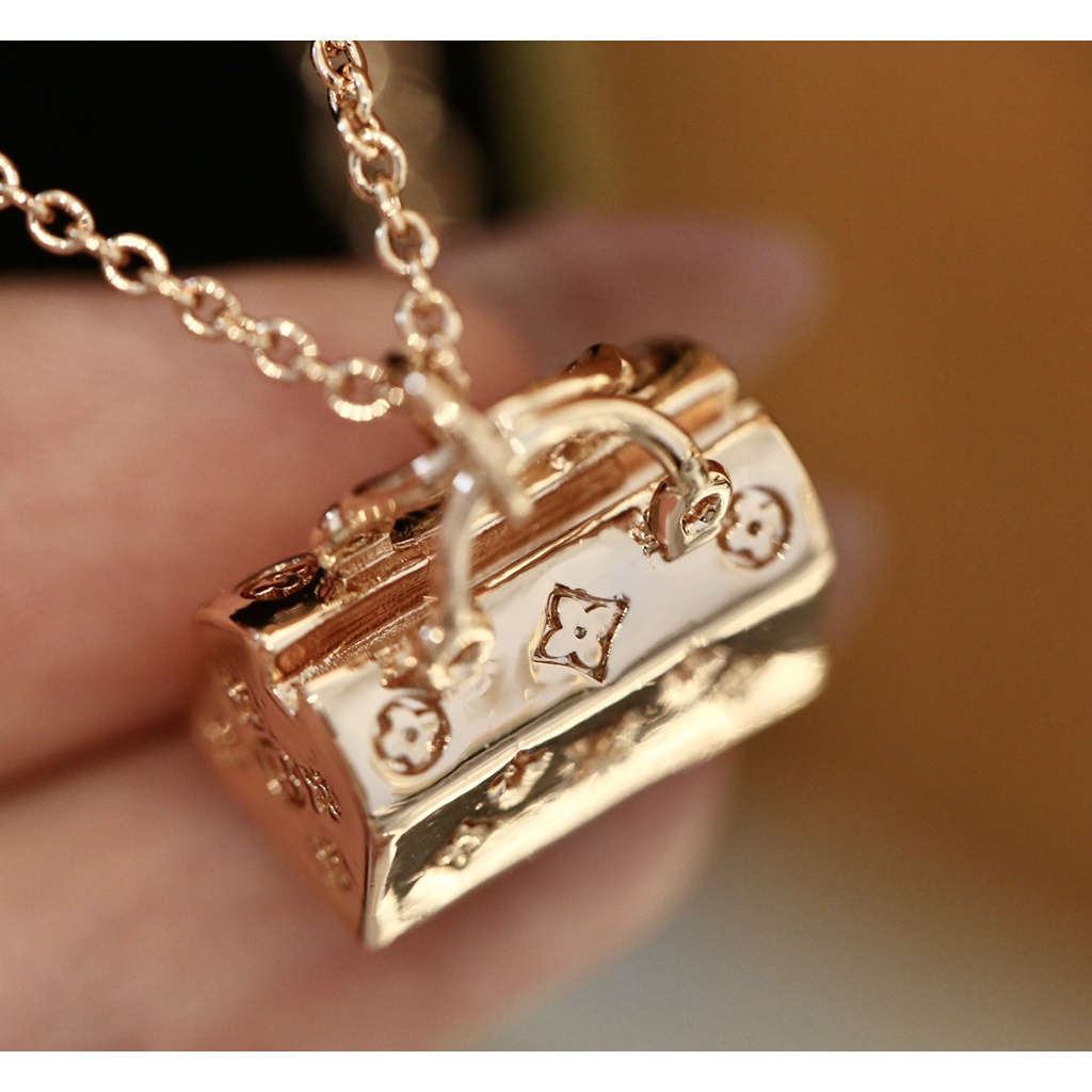 Dây chuyền mạ vàng hồng s925 hình túi xách độc đáo