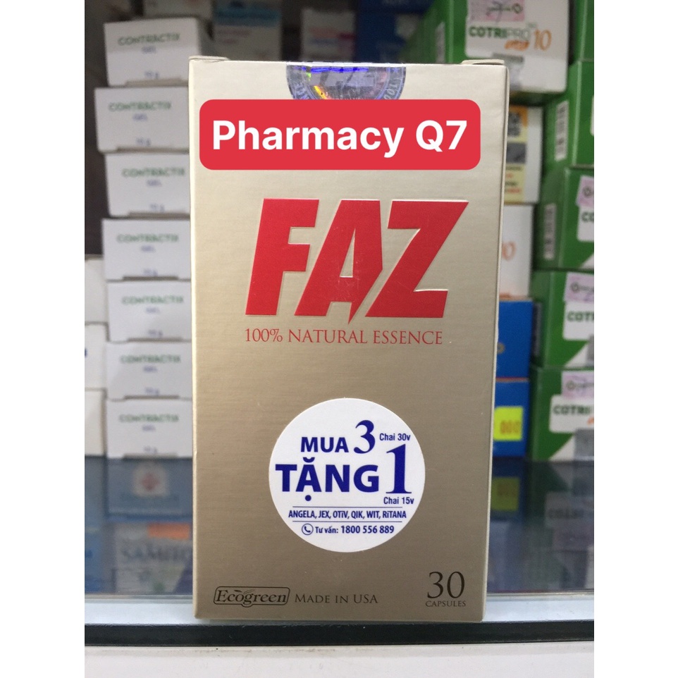 (Chai 30 viên) Viên uống Ecogreen FAZ giúp giảm Cholesterol toàn phần