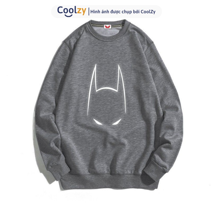 [Mã FAMARAL2 giảm 10K đơn 50K]Áo Sweater  Áo Sweater form rộng in BatMan Phản Quang | CoolZy