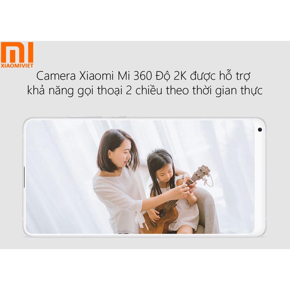 Camera wifi Xiaomi 2K-1296P siêu nét, xoay 360 độ, theo dõi chuyển động, hồng ngoại, đàm thoại 2 chiều