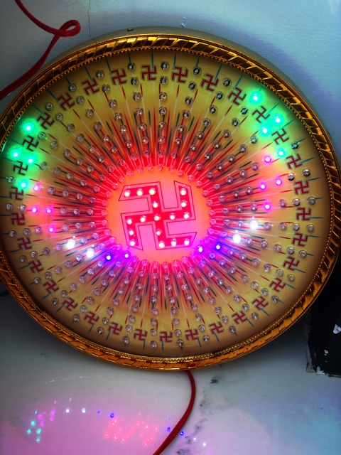 Đèn trang trí hào quang chữ vạn 32 kiểu ánh sáng đẹp 15cm,18cm,22cm,25cm,30cm