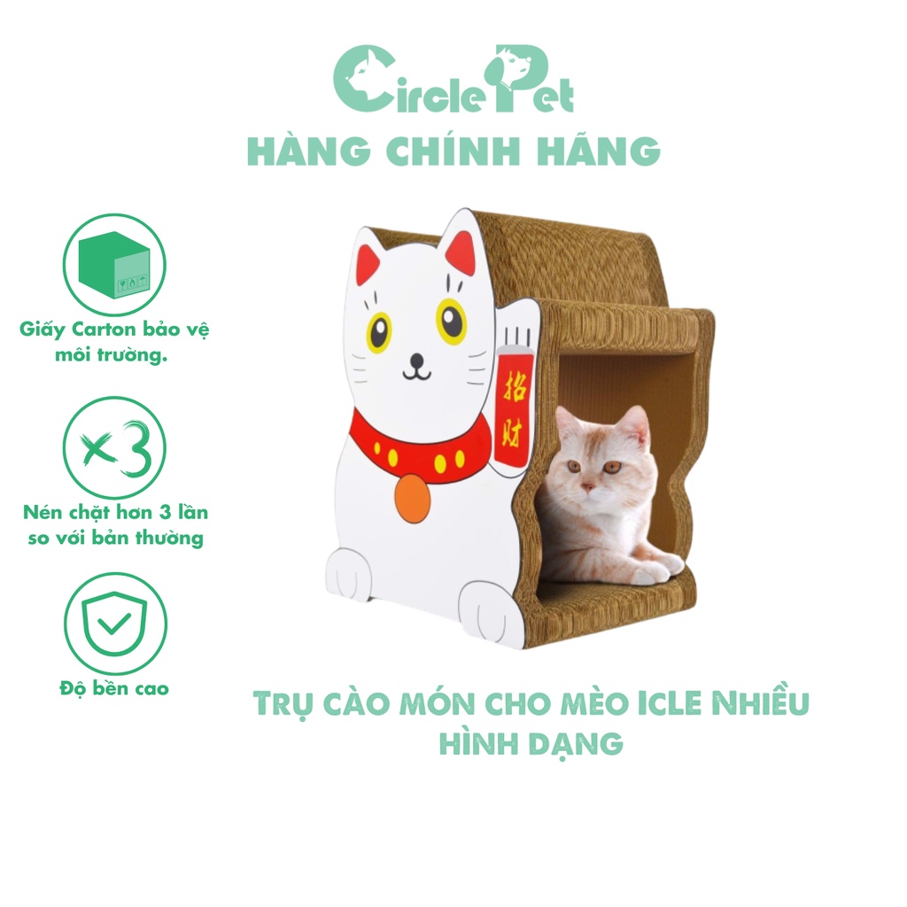 Trụ Cào Cho Mèo ICLE Nhiều Loại Đáng Yêu Giúp Mèo Giải Stress 42x31x51cm - Circle Pet