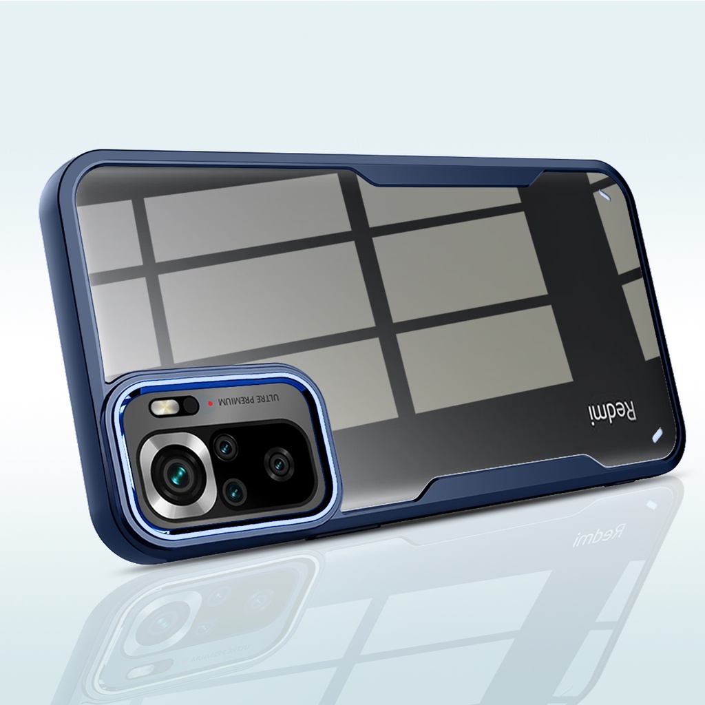 Ốp điện thoại KOOSUK acrylic trong suốt bảo vệ camera mạ 2 trong 1 cho Xiaomi Redmi Note 9 9S 10 10S Pro Max