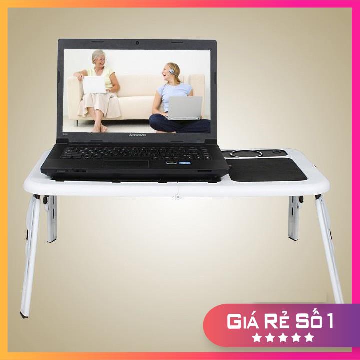 Bàn Laptop Đa Năng⚡𝐅𝐑𝐄𝐄 𝐒𝐇𝐈𝐏⚡E-Table LD09 Bàn Làm Việc Đa Năng Để Laptop Có Quạt Tản Nhiệt Nhựa ABS Siêu Bền