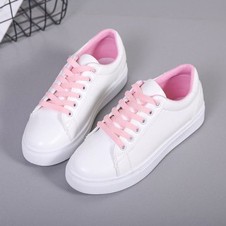 Giày sneaker nữ đế bệt giả da