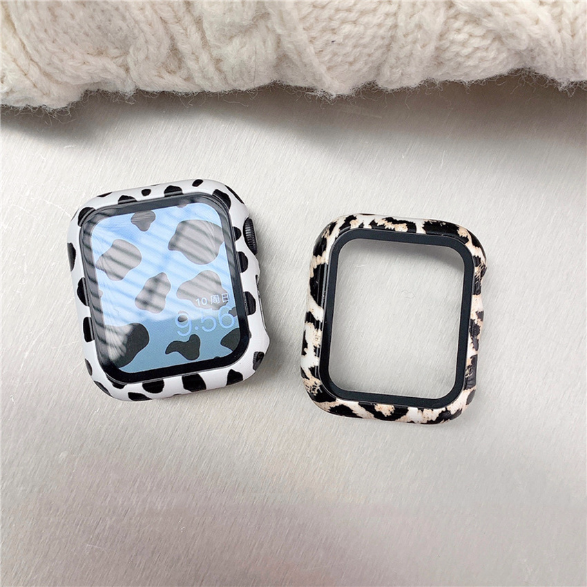 Kính Cường Lực Họa Tiết Da Báo Cho Màn Hình Đồng Hồ Thông Minh Apple Dòng Se 6 5 4 3 2 1 iWatch 38mm 42mm 40mm 44mm