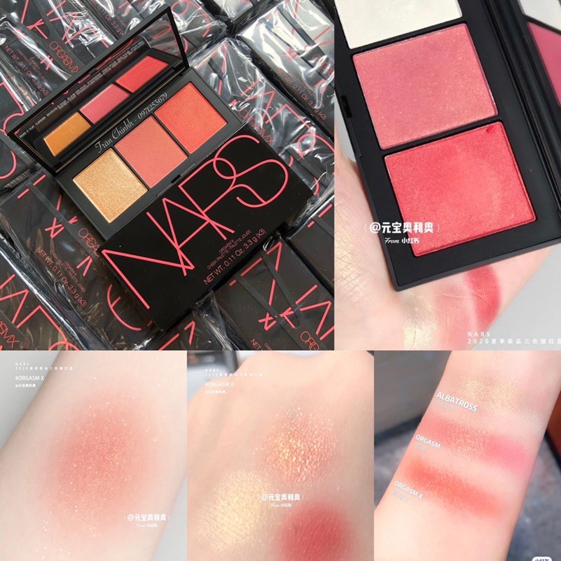 Bảng phấn má Nars Orgams X Blush Palette 3 ô siêu đẹp