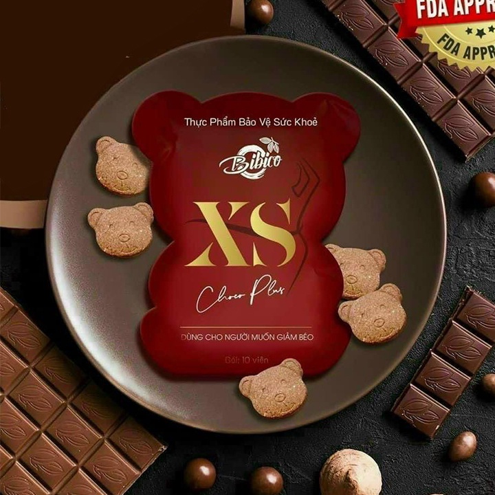 Kẹo Socola Giảm Cân Xs Choco Plus, Chocolate Bibico Con Gấu Giảm Mỡ Hiệu Quả Cấp Tốc Chính Hãng Hộp 20 Viên