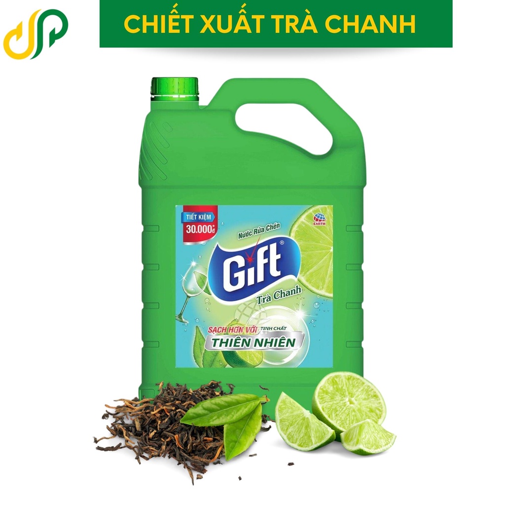 Nước rửa chén Gift đủ hương bình 3kg8