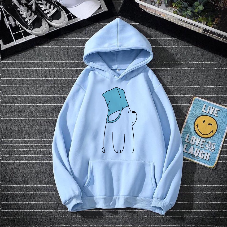 Hoodie hình gấu đội túi dễ thương Đ 1
