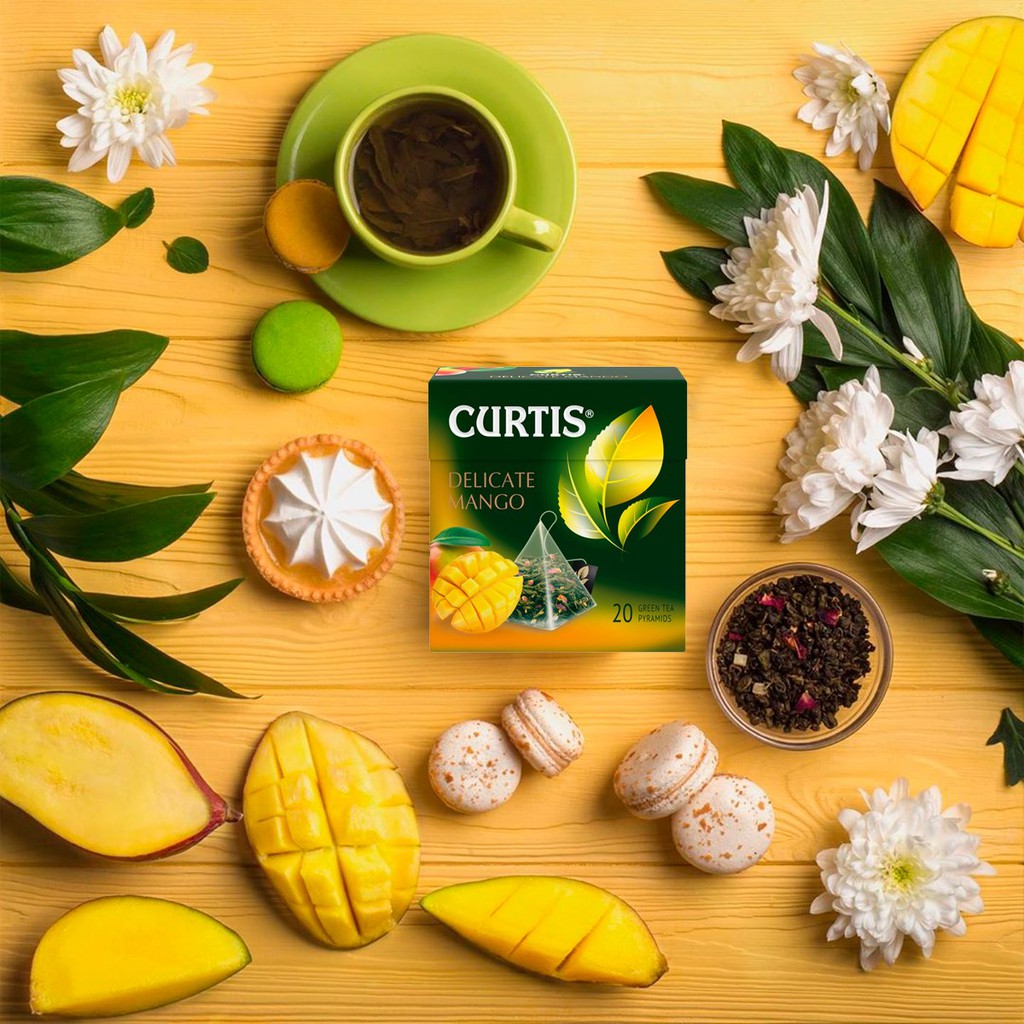 Curtis Pyramids Green/Herbal/White/Oolong Tea Collection - BST Trà xanh/trắng/thảo mộc/ô-long túi lọc kim tự tháp