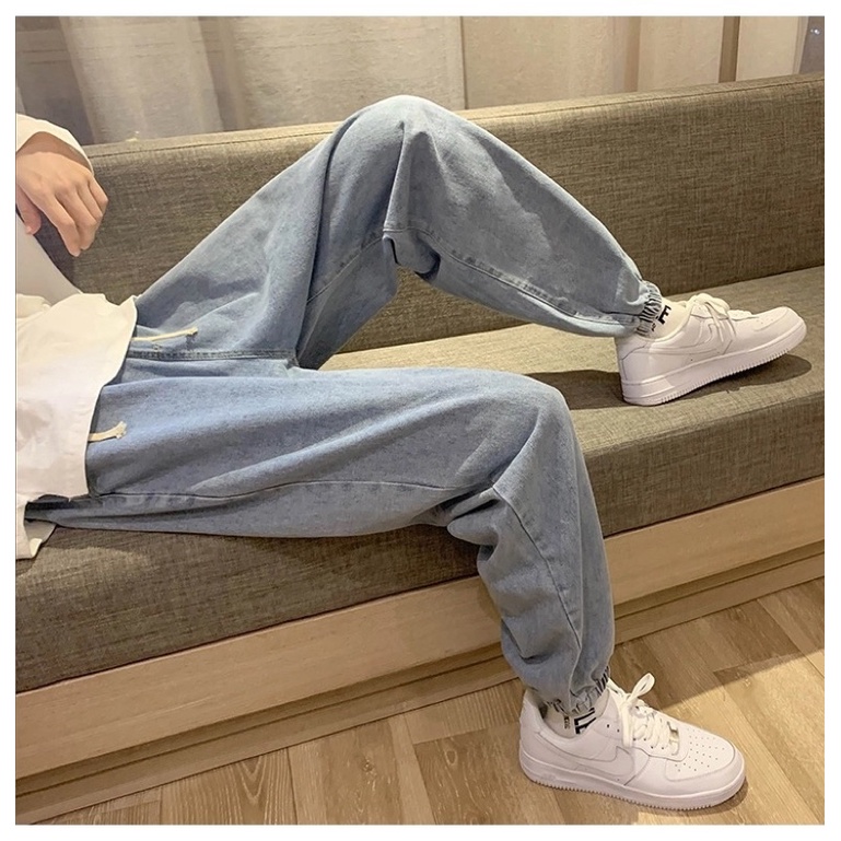 Quần jogger jean nam phong cách năng động trẻ trung - hot 2022-Q17- quần bò bó ống phong cách hiphop