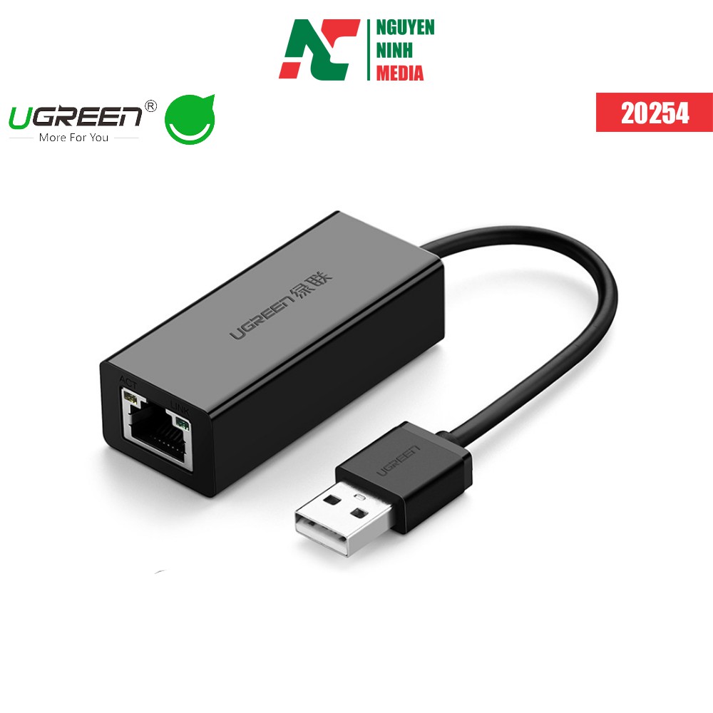 Bộ chuyển đổi USB 2.0 sang LAN 10/100 Mbps Ugreen 20254 - Hàng Chính Hãng