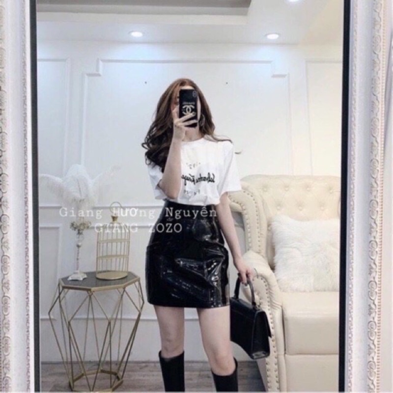 [Quà tặng kèm là 1c dây tóc xinh xắn] [Hàng chuẩn] Chân váy chữ A da bóng QC cao cấp-(Có Video-hình thật) -HinHin | BigBuy360 - bigbuy360.vn