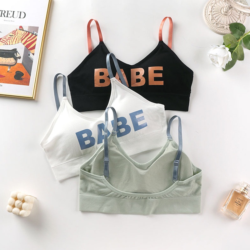 Áo bra nữ BABE - Bra 2 dây mút mỏng khoét lưng - Áo ngực không gọng thun co dãn VALICA B2890