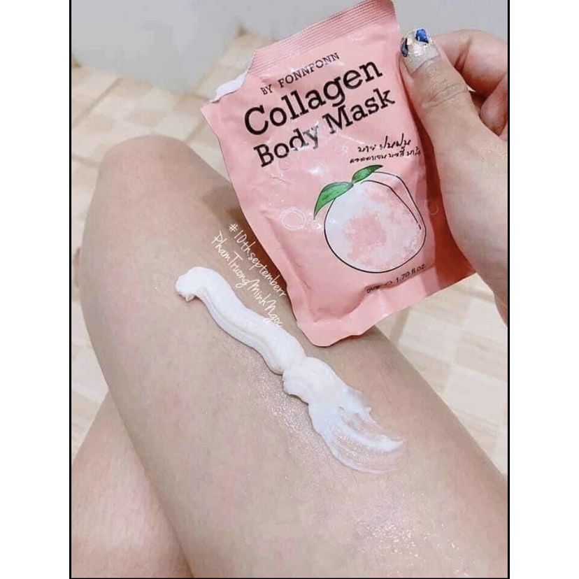 Ủ Đào Nâng Tone Trái Đào Collagen (1 GÓI) Body Mask Siêu Trắng Và Thơm