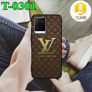 Ốp lưng nhám chống sốc in hình dành cho Vivo Y21, Y21s in hình họa tiết LV thời trang