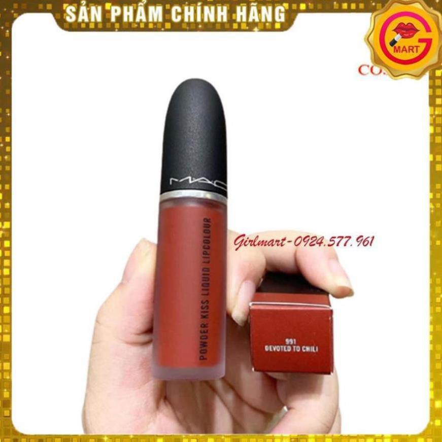 [ GIÁ SỈ ] Son Kem Mac  Màu 991 Devoted To Chili - Tone Đỏ Gạch