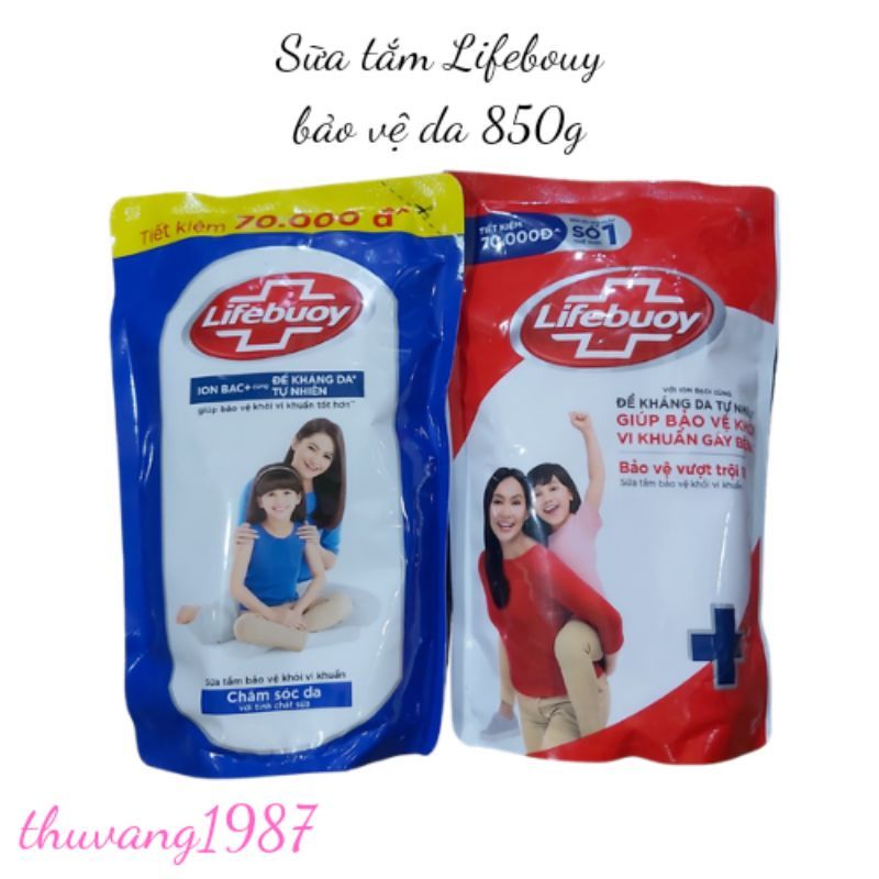 Now Ship-  sữa tắm Lifebouy đề kháng da túi 850g