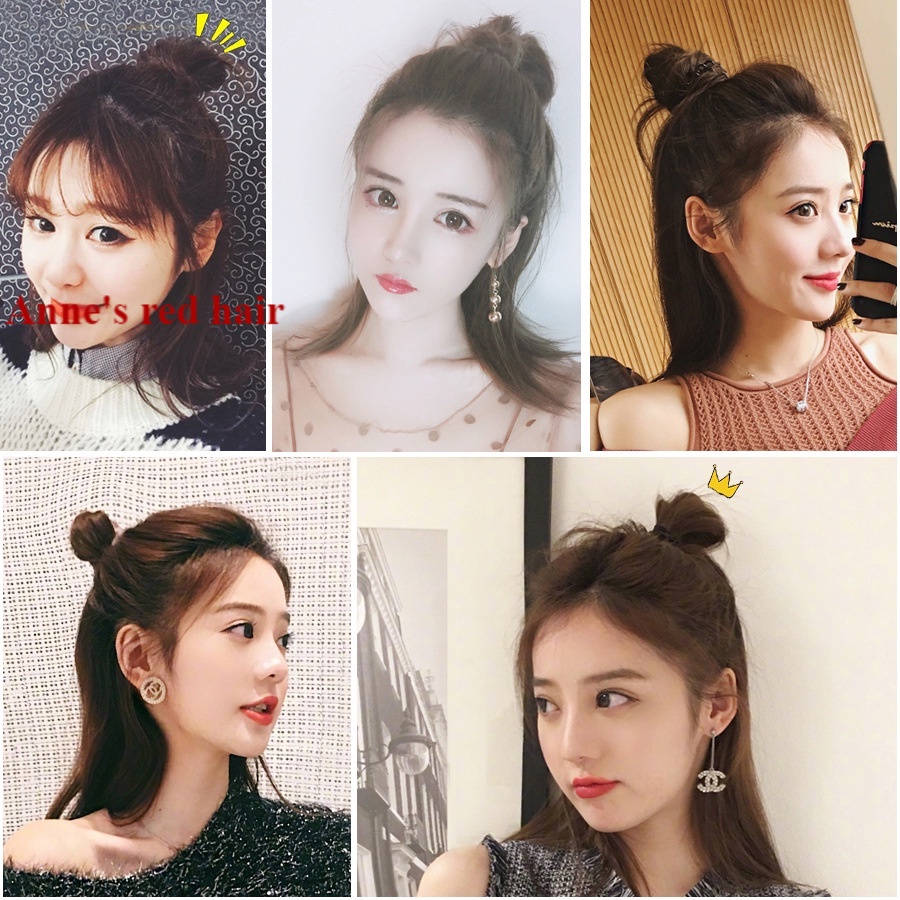 Búi tóc giả cuộn tròn có khóa cài tiện dụng cho nữ