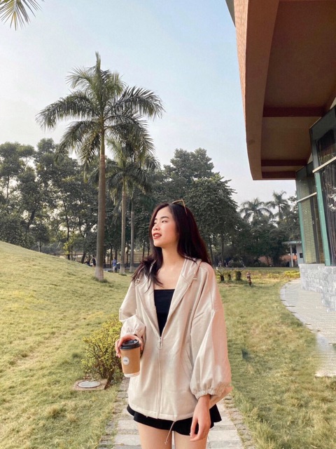 Áo khoác nhung tăm khoá thụng siêu hot | BigBuy360 - bigbuy360.vn