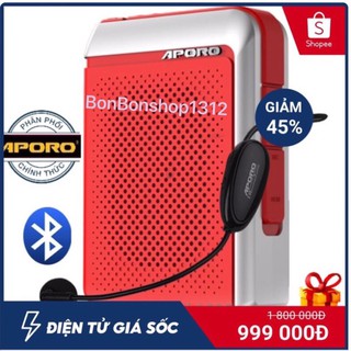 [PHÂN PHỐI CHÍNH HÃNG] - Bộ máy trợ giảng Aporo T18 2.4G bluetooth 5.0 (tặng mic có dây)