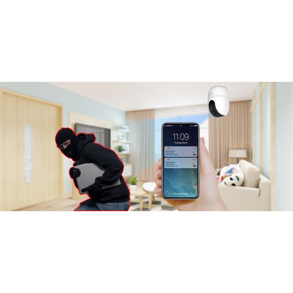 Camera wifi imou A42 A43, đàm thoại 2 chiều, xoay 360 độ 4MP 2K, siêu nét