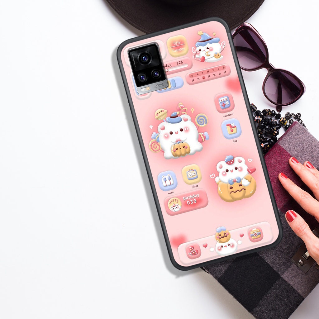 ỐP LƯNG VIVO V15 - V19 - V20 - V23 5G - V23E , IN HÌNH GẤU NÂU CHOCOLATE ĐÁNG YÊU.