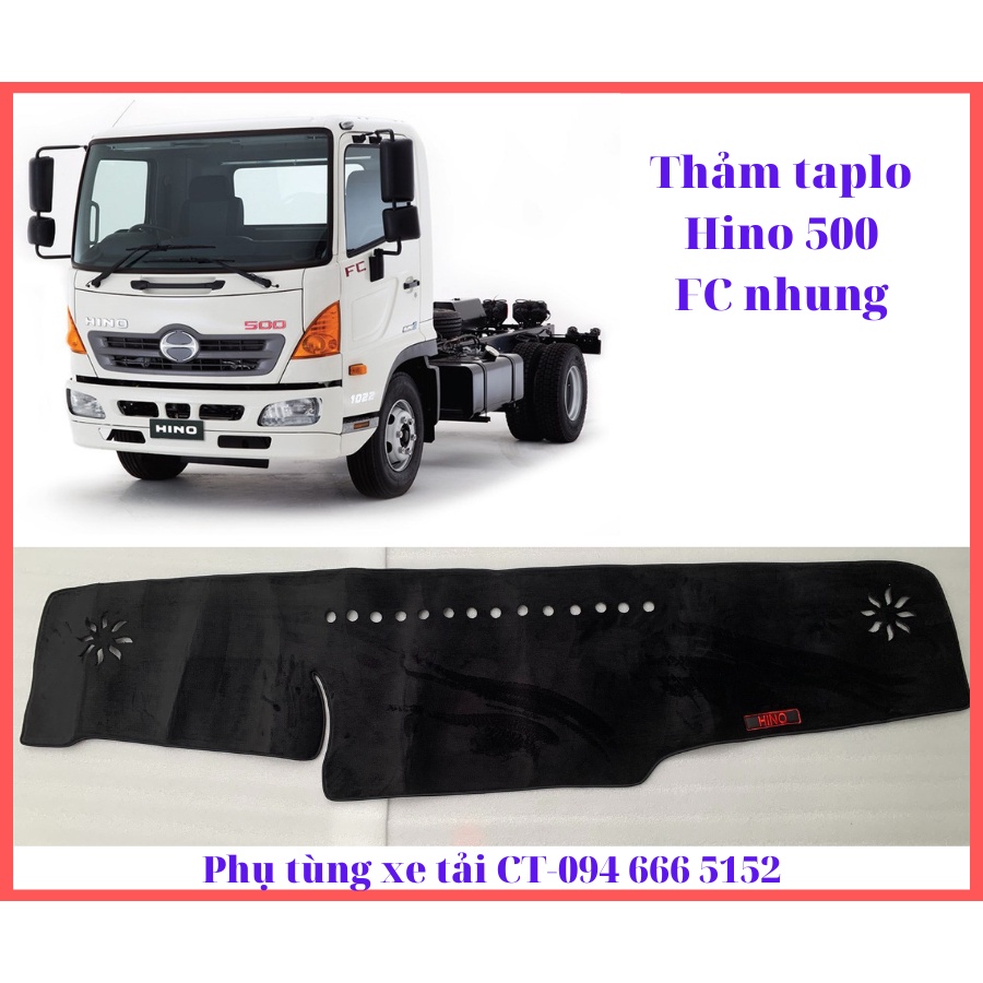 Thảm taplo vân Carbon xe tải HINO 500:FC,FG,FL
