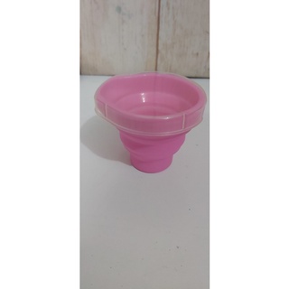 Cốc silicon gấp gọn có nắp hàng Nhật