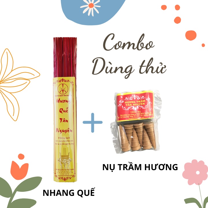 Nụ trầm hương Tân Nguyên, nhang trầm hương, nhang quế, combo dùng thử giá rẻ
