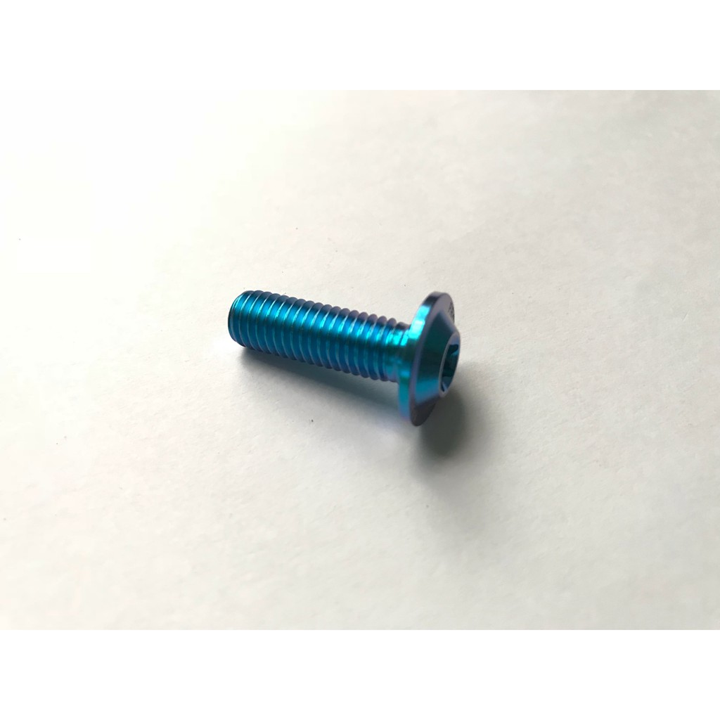 ỐC ĐĨA TITANIUM GR5 8x25 XANH NGỌC