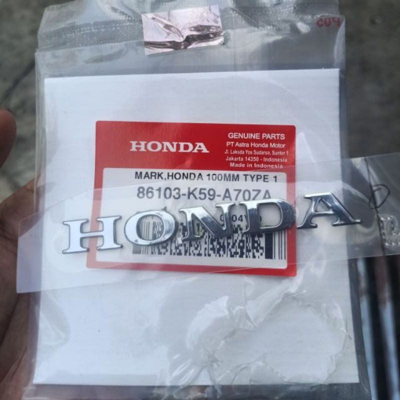 Tem chữ nổi honda cho xe vario 2018 2019 2020 chính hãng honda indo ( cái )