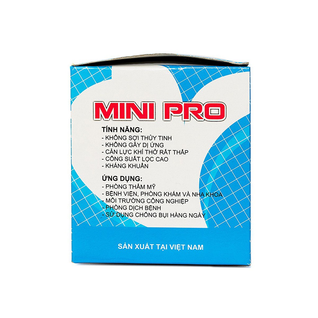 Khẩu Trang Kháng Khuẩn Mini Pro Xanh 4 Lớp 50 Cái