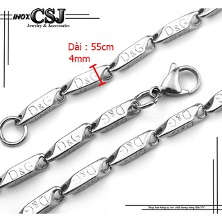DÂY CHUYỀN INOX NAM HỎA TIỂN 4LY CHẠM CHỮU D&G