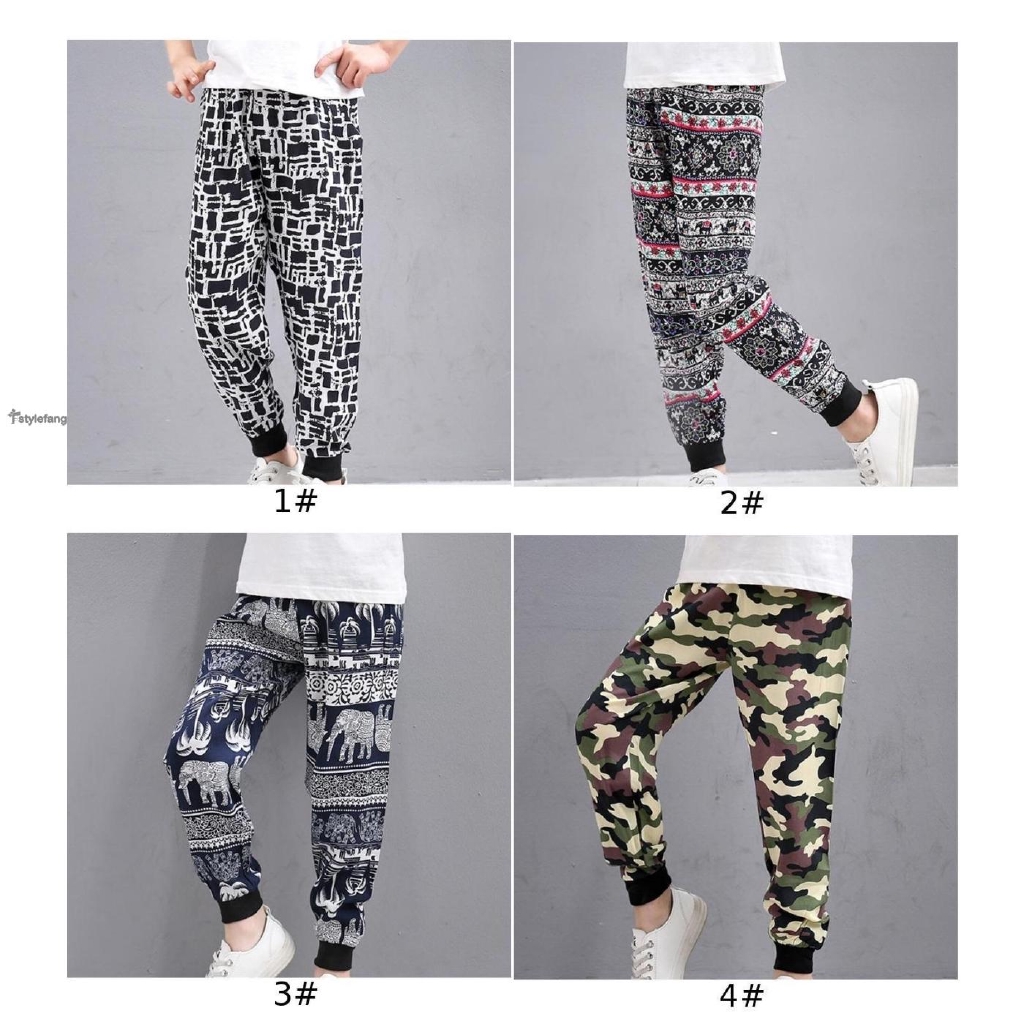 Quần jogger hoạ tiết camo tập yoga cho bé