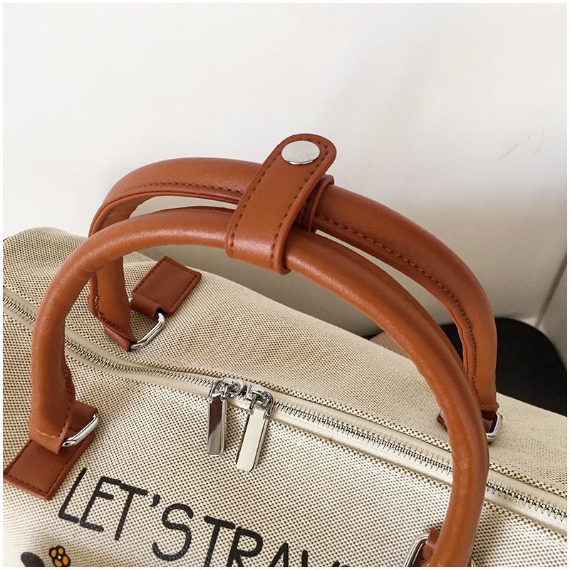 Túi đeo vai canvas họa tiết chuột Mickey hoạt hình đáng yêu thời trang