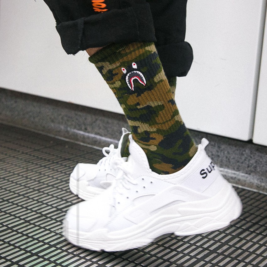 Tất Vớ bape cao cổ rằn ri [SHOPEE TRỢ GIÁ]