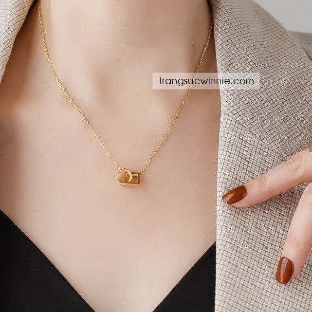 Dây chuyền nữ titan vuông tròn VG