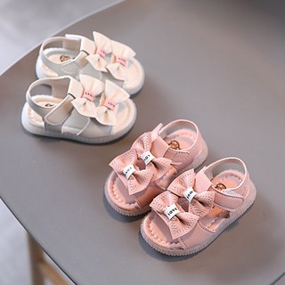 sandal bé gái size 16-20 hai nơ điệu đà